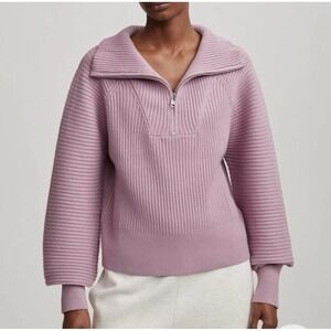 Varley Pink V-Neck Sweater